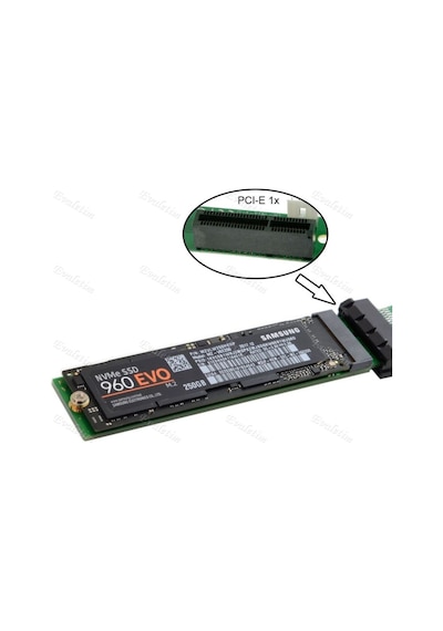 Ngff M-Key Nvme Ahcı Ssd To Pcı-E 3.0 1X 4396A 960 Evo Kart Çevir