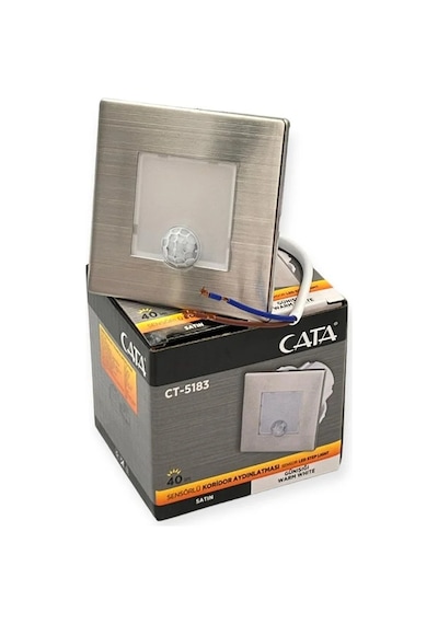 Cata 1,5w Ct-5183 Sensörlü Koridor Kare Led Aydınlatma Satin Kasa Saten
