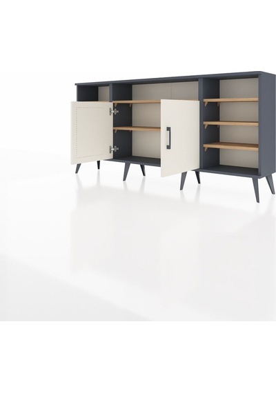 Arges Konsol 8 Raflı 2 Kapaklı 176x30x83 Antrasit-aytaşı/çam Aytaşı/çam Arges Konsol 8 Raflı 2 Kapaklı 176x30x83 Antrasit-aytaşı/çam Aytaşı/çam