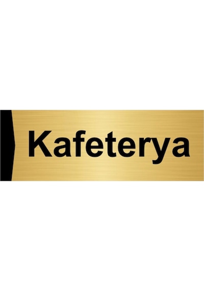 Mutfak 5x20cm Altın Renk Metal Yönlendirme Levhası
