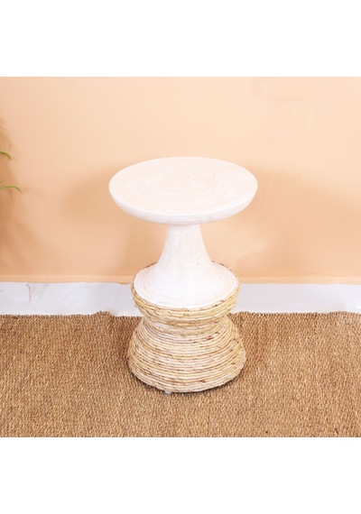Minato El Yapımı Muz Lifi Ve Mungur Sehpa 35x50 Cm Naturel