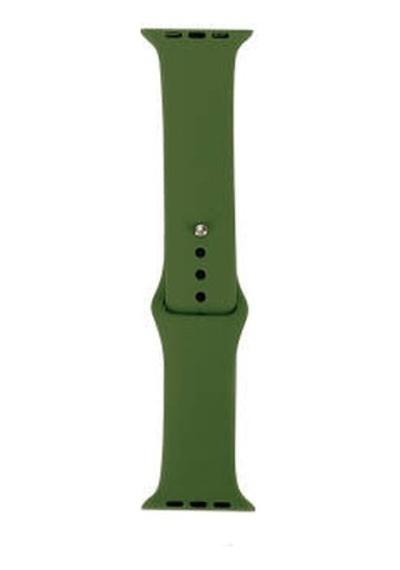 Apple Watch Uyumlu  44mm Band Serisi Klasik Kordon Silikon Strap Kayış - Army Green