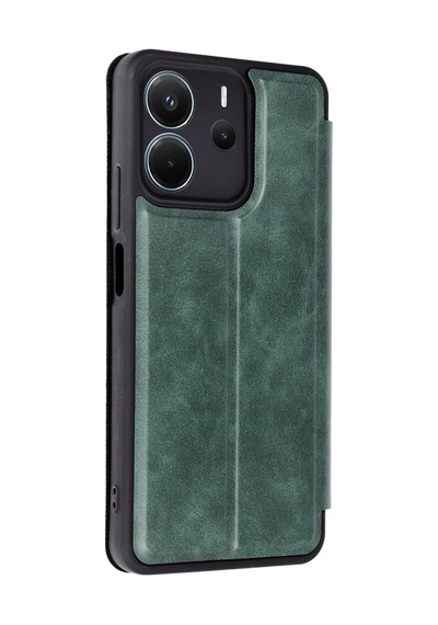 Xiaomi Redmi Note 14 4g Uyumlu Kılıf Flip Cover - Koyu Yeşil