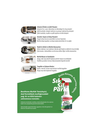 Clean Ultra Güçlü Mutfak Yüzey Temizleyici Ve Yağ Sökücü Limon Kokulu Sprey 750 Ml - 704740523 Diğer
