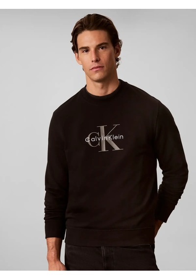 Calvin Klein Cl Ls 350terry Mnlg, Ub1 Siyah Erkek Sweatshirt