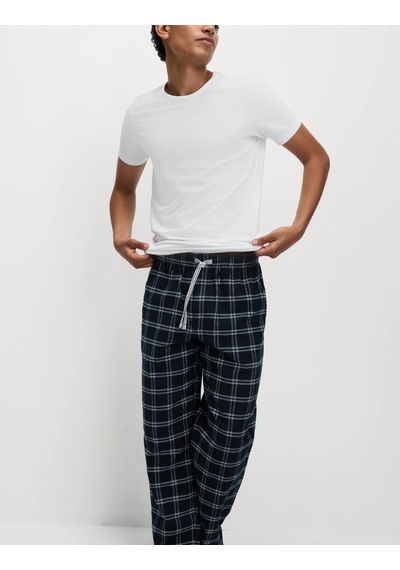 Marks & Spencer Çizgili %100 Pamuk Pijama Altı T07005125 Lacivert