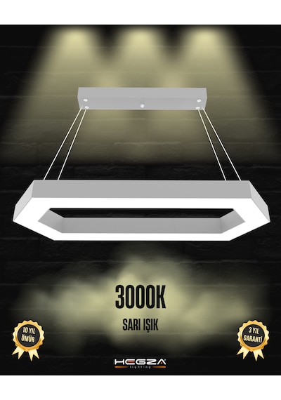 Joya Gri Kasa, Sarı Işık Modern Sarkıt Led Avize GRİ RENK