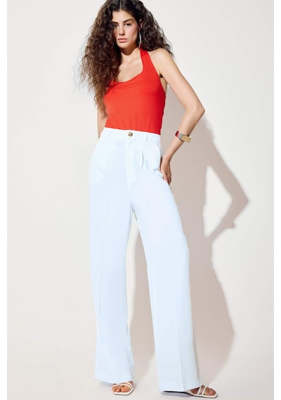 DeFacto Fit Dar Kesim Crop Halter Yaka Kırmızı Bluz F6279AX25SMRD51
