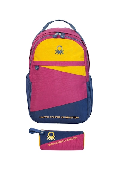 United Colors Of Benetton Color Blocking Unisex Çocuk Çanta Seti - Kırmızı Kirmizi