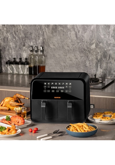 Uniwho D8 Dokunmatik Ekran 8 LT (4+4) Çift Hazneli Airfryer