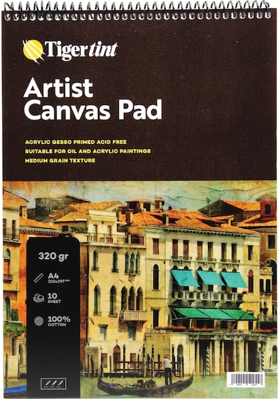 Tigertint Artist Canvas Pad Tuval Defteri A4 10 Yaprak