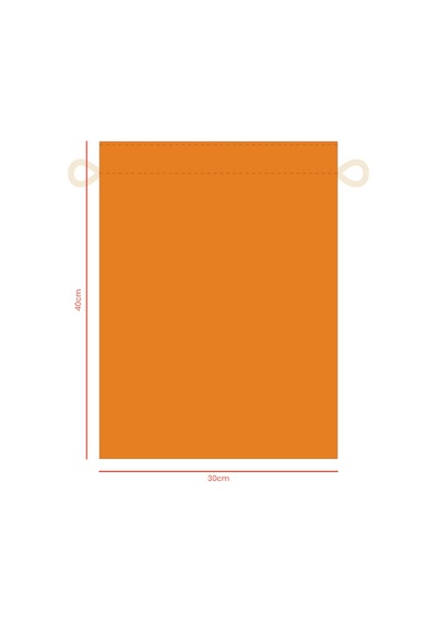 Baghashtag Turuncu Bez Kese 30 Cm X 40 Cm Çok renkli