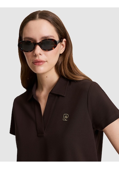 Pierre Cardin Kadın Kahverengi Tişört Basic 50325465-vr029