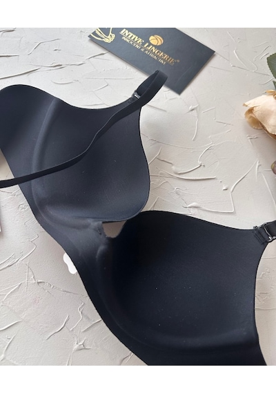 Intive Lazer Kesim Dikişsiz Hafif Destekli İz Yapmaz Balenli İnce Siyah