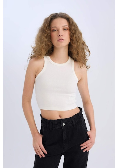 DeFacto Fitted Halter Yaka Fitilli Kaşkorse Atlet U0357AZ25SMWT32