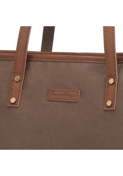 Kanvas Kumaş Kadın Omuz Çantası Smart Bags 1330 Kahve 15829451