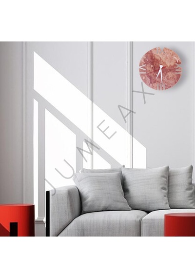 Jumeax Derry Red Traverten Duvar Saati Kırmızı