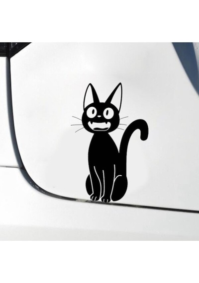Kedi Tasarımı Çıkarılabilir Su Geçirmez Oto Sticker 2 Parça 12 18,50 Cm