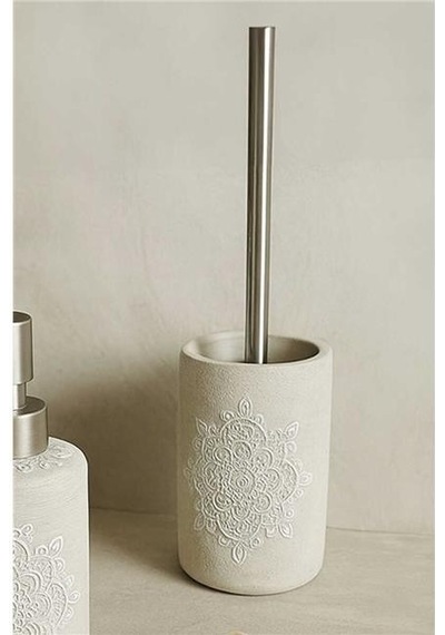 Primanova Totem Banyo Seti 5 Parça - Bej Beyaz