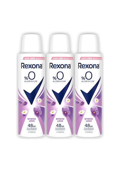 Kadın Sprey Deodorant Mystic Love %0 Alüminyum 150 Ml X3 Çiçeksi - Ferah