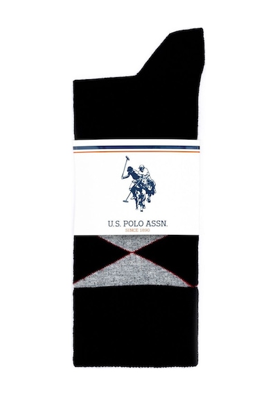 U.S. Polo Assn. Erkek 5'lı Paket Siyah Çorap Geus 40-44