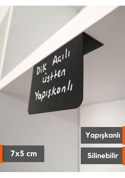 10 Adet Karatahta Siyah Ürün Etiket 5x7 Cm Yapışkanlı Raf Etiketi