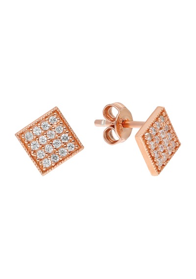 Glorria Gümüş Geometrik Küpe Bronz