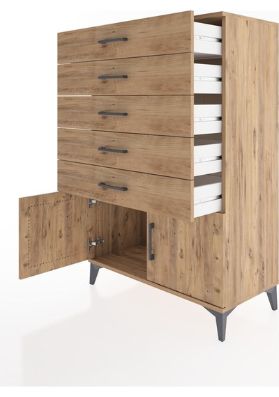 Hyperion Dolap 5 Çekmeceli 2 Kapaklı 88x44x134 Çam-çam Çam Hyperion Dolap 5 Çekmeceli 2 Kapaklı 88x44x134 Çam-çam Çam