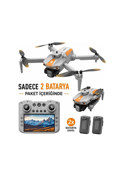 Kamera Drone Fırçasız Motor, 2.4ghz Kumanda, Fpv, 2 Batarya, Katlanabilir, Headless, 360 Takla Beyaz