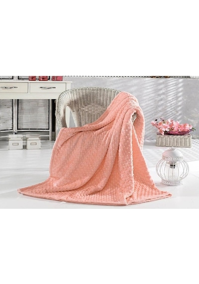Pearly Pudra Çift Kişilik Tomurcuk Soft Battaniye Merinos Meri