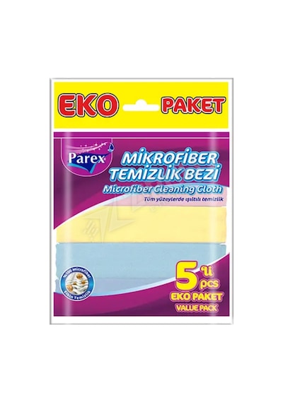 2 Adet Parex Mikrofiber Temizlik Bezi 5'li Çok Renkli 59674230