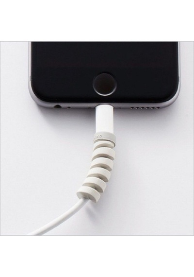 Telefon Şarj Kablo Koruyucu Silikon Spiral Usb Koruyucu 4lü Paket