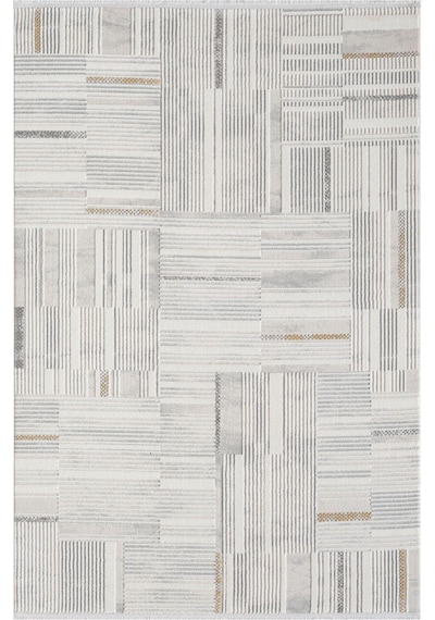 By Özer Halı Gri Sarı Renk Modern Stil Koza Halı Helsinki A0929f Salon Halısı Çok Renkli