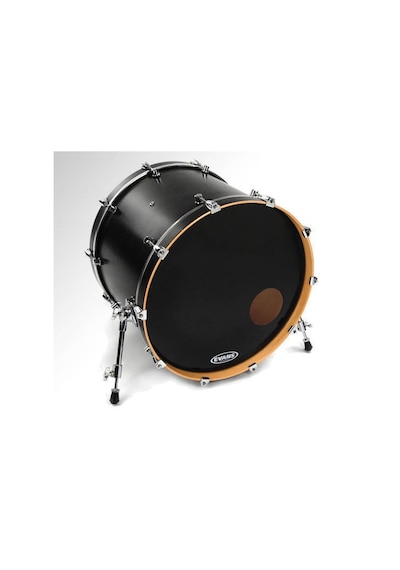 Evans Bd18rb Deri 18 Eq3 Resonant Siyah Kick Ön Delikli Tek Kat