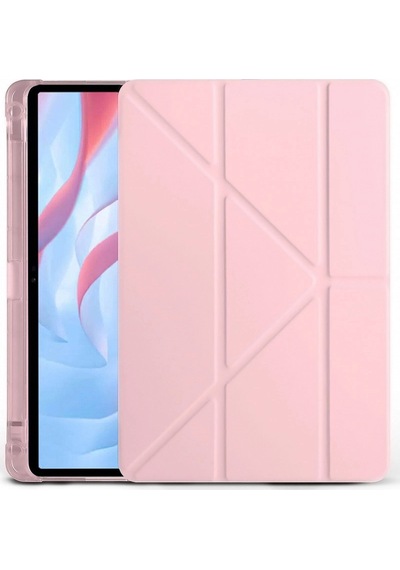 Huawei Honor Pad X9a Kalemlikli Mars Tablet Kılıfı - Rose Gold Arka Kapak