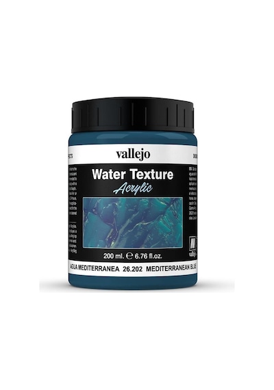 Vallejo 26202 200 Ml. Mediterranean Blue, Akdeniz Mavisi Su Dokusu-54470
