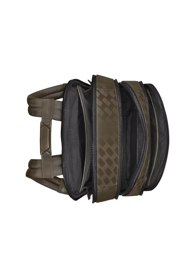Montblanc Extreme Deri 3 Bölmeli Büyük Sırt Çantası 221592 yeşil