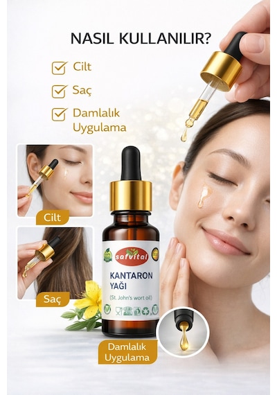 Safvital Kantaron Yağı 20 Ml Maserasyon Saf Bitkisel Nemlendirici Yağ Doğal Cilt Bakımı Ve Besleyici Yağ