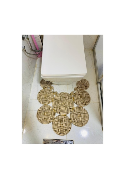 Jüt, Hasır, Paspas, Banyo Paspası, Klozet Önü Paspası, Klozet Paspas, Çift Taraflı Jütbeyaz Jütbeyaz