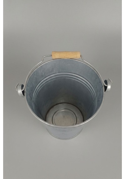 Metal Dekoratif Kova 4 Litre - 21 Cm Çok Amaçlı Saplı Galvaniz Saksılık Ve Düzenleyici Renksiz