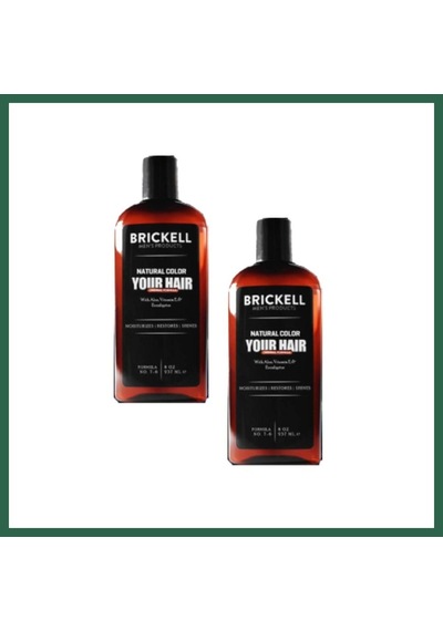 Bezos Brickell Erkeklere Için Saç Sakal Beyazlık Giderci Renklendirci Bakım Şampuanı 300 Ml 2 Adet Bzs01