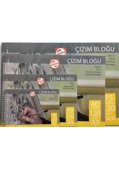 Talens resim bloğu  120 Gr - A3 -15 Yaprak Spiralli DEFTER