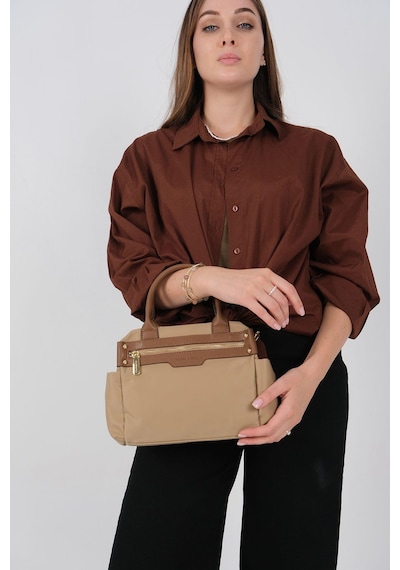 Silver Polo Sp1219 Kadın El Çantası Saten Vizon-camel