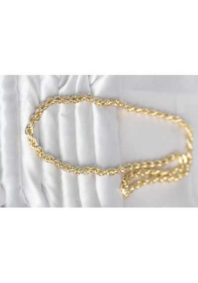 Cm 14k Gold Renk Kalın Burgu Zincirli Model 60 Cm Kadın Kolye Çok renkli