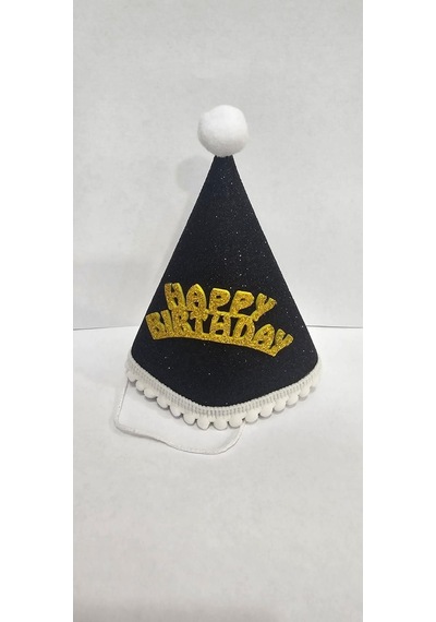 Özel Seri Happy Birthday Siyah Gold Keçe Bebek Şapkası Giyim Stüdyo Hatıra Diğer