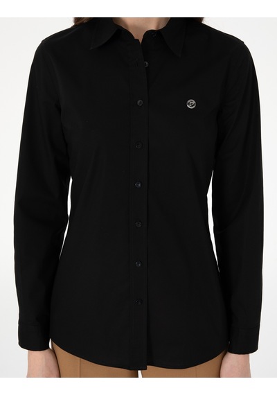 Pierre Cardin Kadın Siyah Gömlek Desenli 50313589-vr046 Siyah