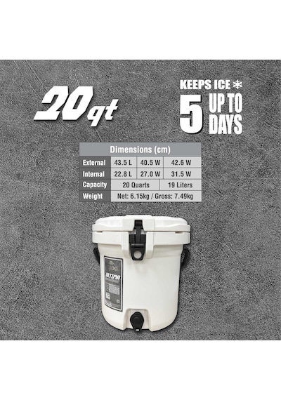 Igloo Ultima 5 Gallon Musluklu Rotomold Fıçı 19 Litre Bej