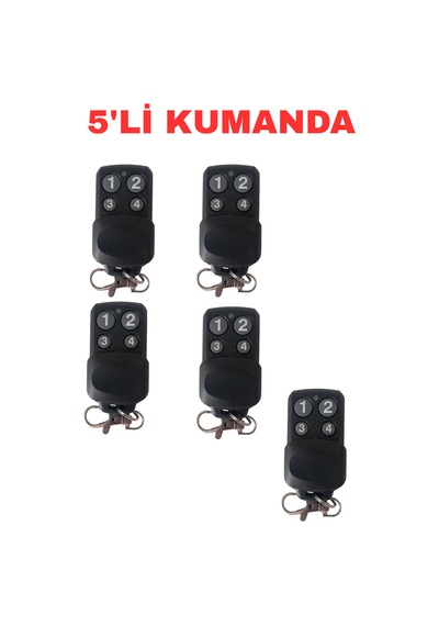 Uk-911 433.92mhz Kopyalanabilir Garaj Kumandası Bft Nice Beninca Uyumlu 4 Tuşlu 5 Adet