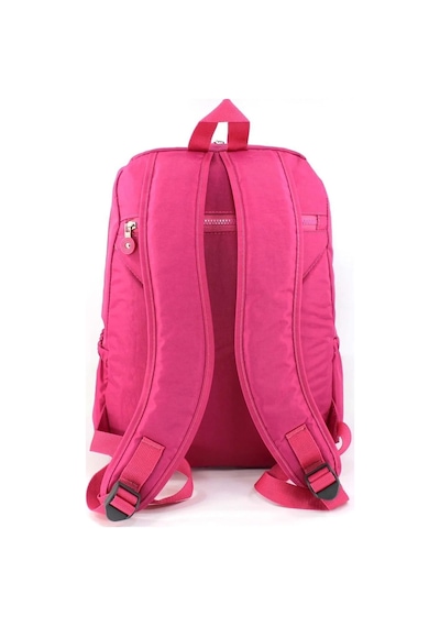 Krinkıl Su Geçirmez Kumaş Büyük Boy Unisex Laptop Okul Seyahat Günlük Sırt Çantası Pembe
