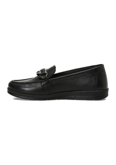 Polaris 105403.z6fx Siyah Kadın Loafer Hakiki Deri 01-siyah
